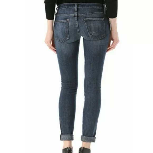 Current/Elliott Rolled Skinny Jeans w/Lace Detail - Picture 2 of 9